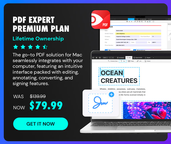 PDF Expert Premium Plan: Lifetime Ownership