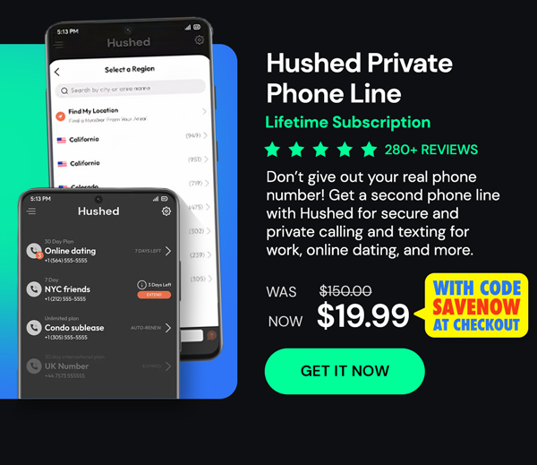 Hushed Private Phone Line: Lifetime Subscription