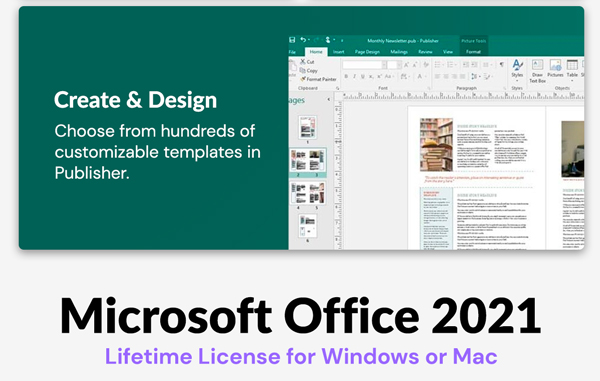 Microsoft Office Professional 2021 for Windows: Lifetime License