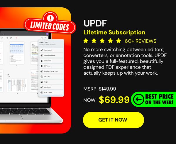 UPDF - Edit, Convert, AI Chat with PDF: Lifetime Subscription