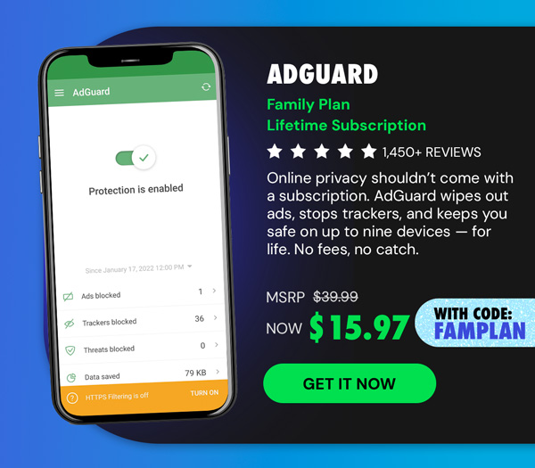 AdGuard Family Plan: Lifetime Subscription