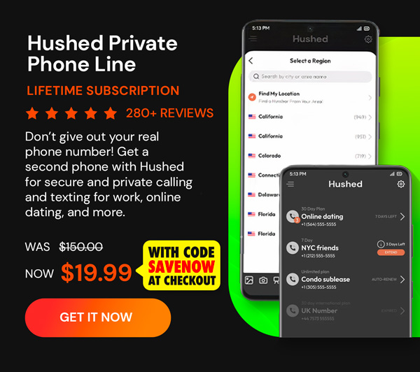 Hushed Private Phone Line: Lifetime Subscription