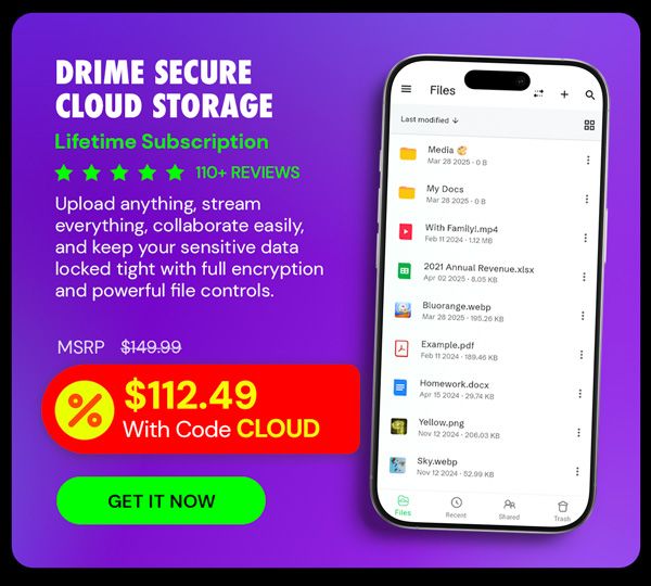 Drime Secure Cloud Storage Lifetime Subscriptions
