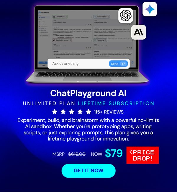 ChatPlayground AI: Lifetime Subscription (Unlimited Plan)