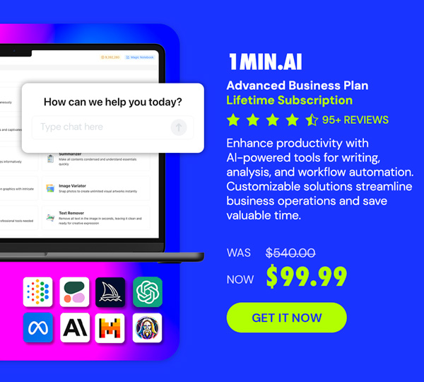 1minAI Advanced Business Plan Lifetime Subscription