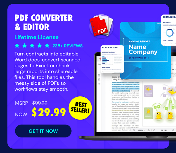 PDF Converter & Editor: Lifetime License