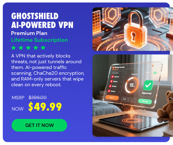 GhostShield AI-Powered VPN Premium Plan: Lifetime Subscription