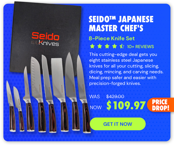 Seido™ Japanese Master Chef's 8-Piece Knife Set w Gift Box