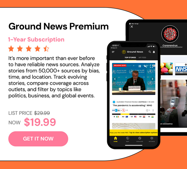 Ground News Premium: 1-Yr Subscription