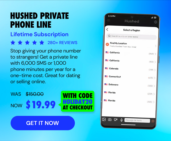 Hushed Private Phone Line: Lifetime Subscription