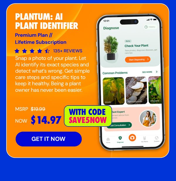 Plantum - AI Plant Identifier Premium Plan: Lifetime Subscription (For iOS Only)