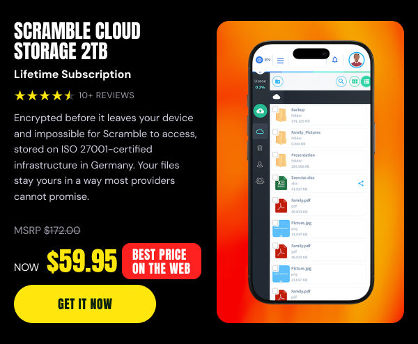 Scramble Cloud Storage: Lifetime Subscription