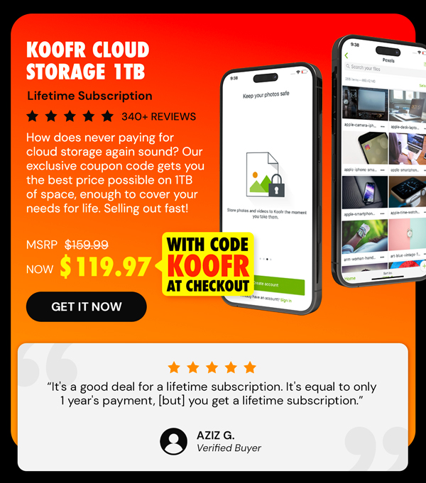 Koofr Cloud Storage: Lifetime Subscription (1TB)