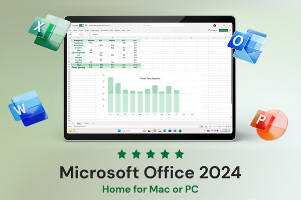 Microsoft Office 2024 Home for Mac or PC