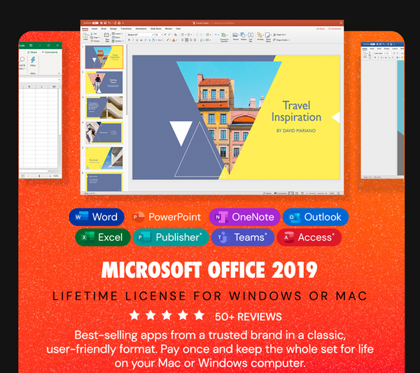 Microsoft Office 2019 for Windows or Mac