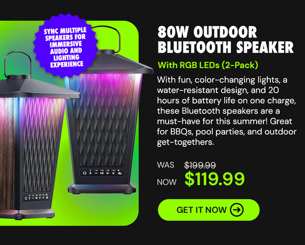 80W Outdoor Bluetooth Speaker Set