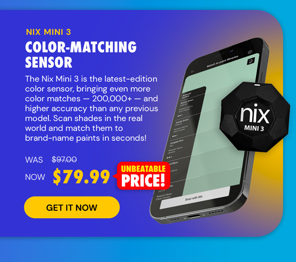 Nix Mini 3 - The #1 Color Sensor For Designers, Contractors, Architects, And Homeowners