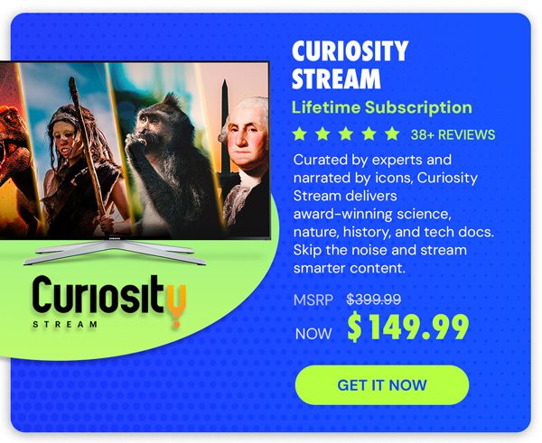Curiosity Stream Standard Plan: Lifetime Subscription