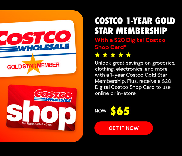 Costco 1-Year Gold Star Membership + $20 Digital Costco Shop Card