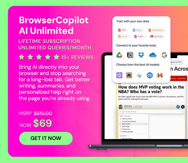BrowserCopilot AI - Unlimited (Unlimited queries/month): Lifetime Subscription