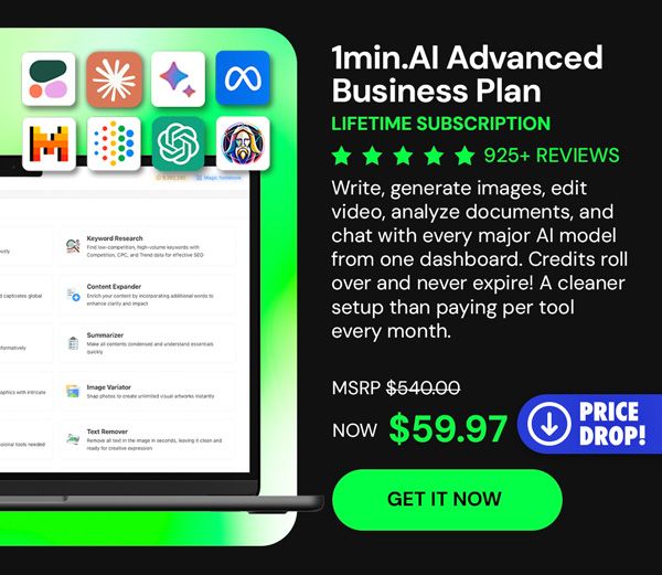 1minAI Advanced Business Plan Lifetime Subscription