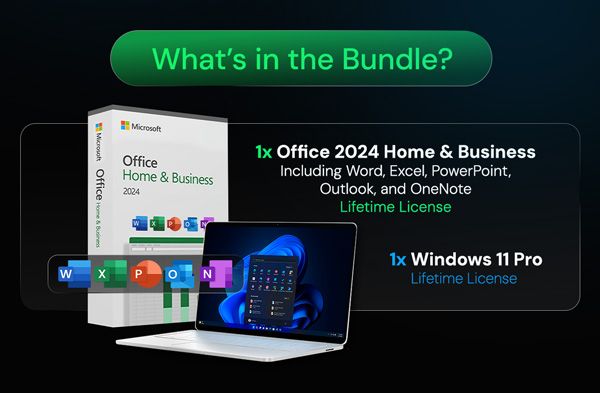 Microsoft Office 2024 Home & Business + Windows 11 Pro Bundle