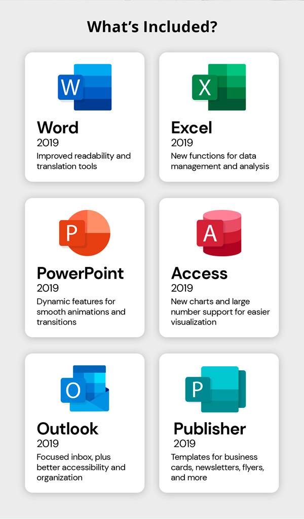 Microsoft Office 2019 for Windows or Mac | Lifetime License