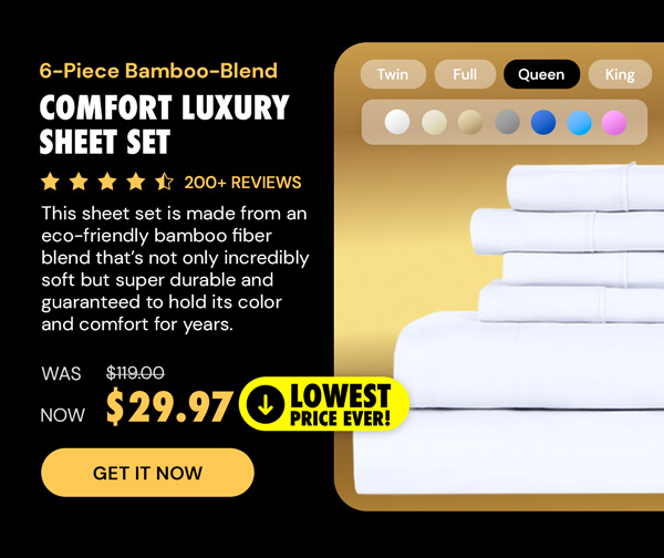 6-Piece Bamboo-Blend Comfort Luxury Sheet Set
