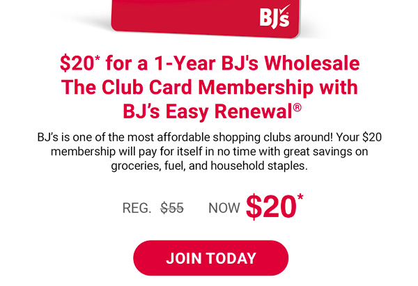 One-Year The Club Card Membership with BJ’s Easy Renewal® (Terms Apply)