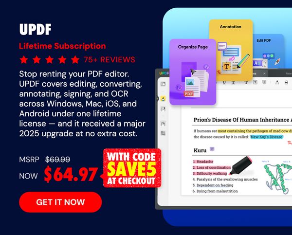 UPDF - Edit, Convert, AI Chat with PDF: Lifetime Subscription