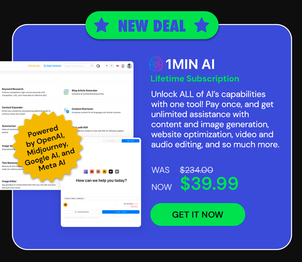 1minAI: Lifetime Subscription