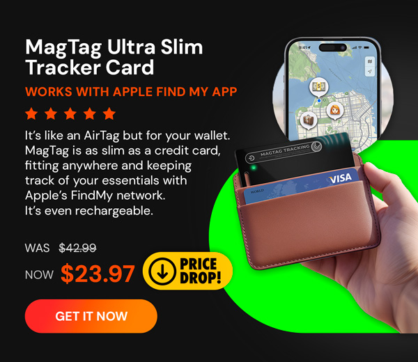 MagTag Ultra Slim Tracker Card - Works with Apple Find My App