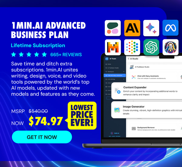 1minAI Advanced Business Plan Lifetime Subscription