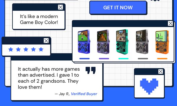 Retropian Color & Pro Retro Handheld Gaming Consoles