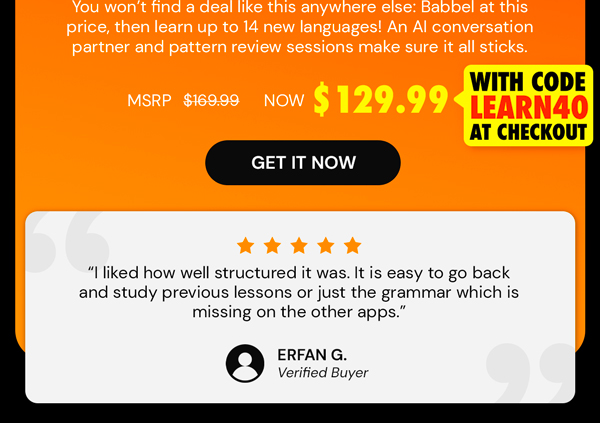 Babbel Language Learning: Lifetime Subscription (All Languages)
