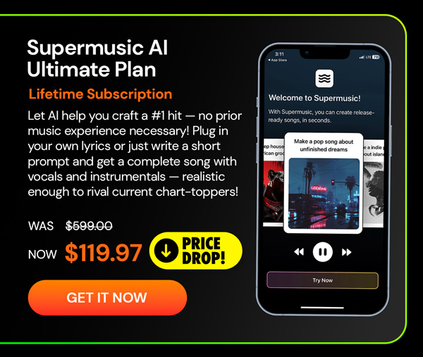 Supermusic AI Ultimate Plan: Lifetime Subscriptions