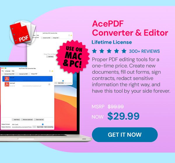 AcePDF Converter & Editor: Lifetime License