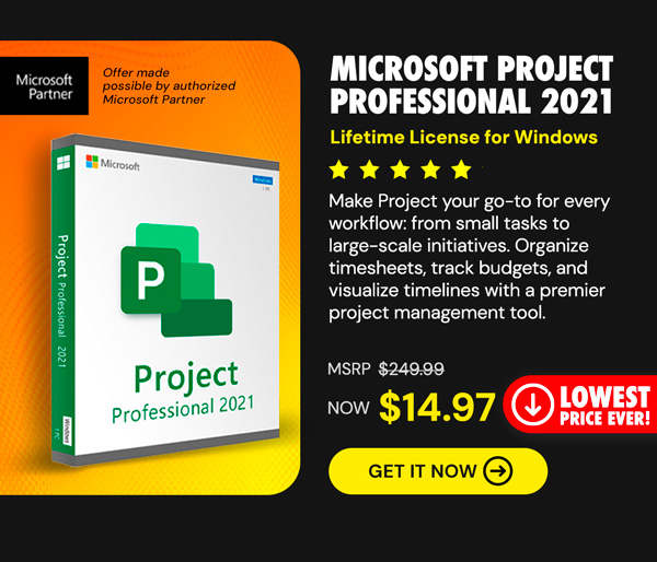 Microsoft Project 2021 Professional: Lifetime License for Windows