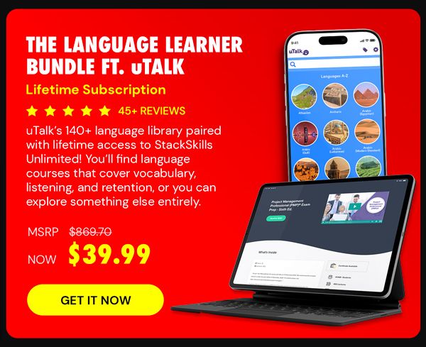 The Language Learner Lifetime Subscription Bundle ft. uTalk