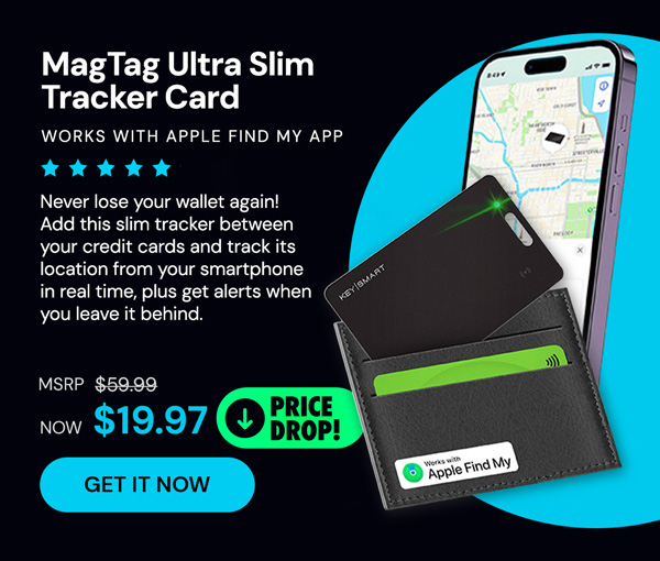 MagTag Ultra Slim Tracker Card - Works with Apple Find My App