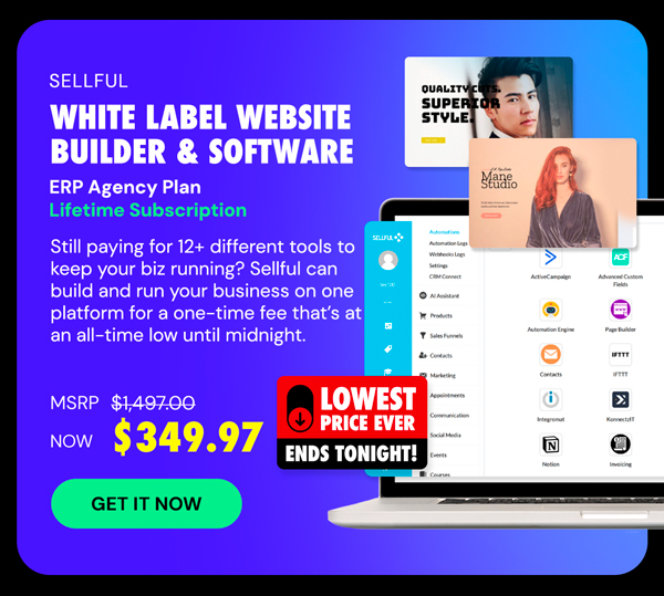 Sellful - White Label Website Builder & Software: ERP Agency Plan