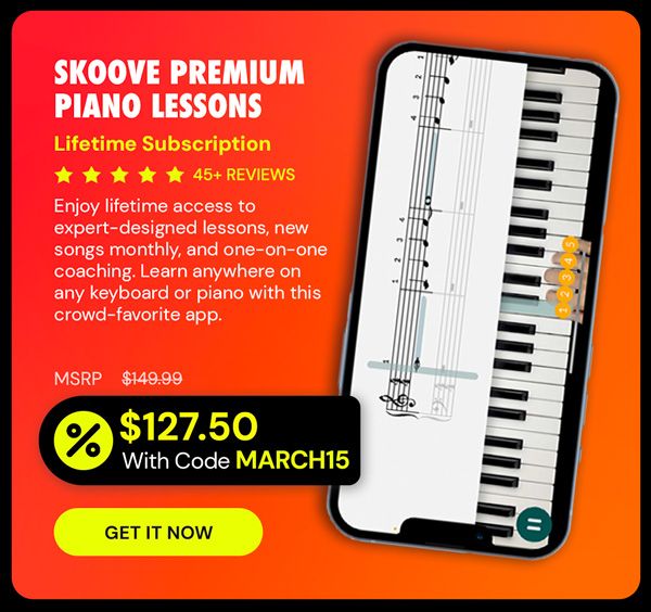 Skoove Premium Piano Lessons: Lifetime Subscription