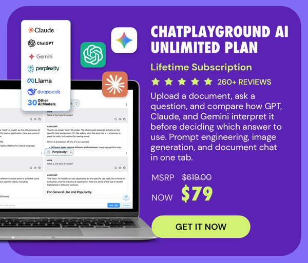 ChatPlayground AI: Lifetime Subscription (Unlimited Plan)