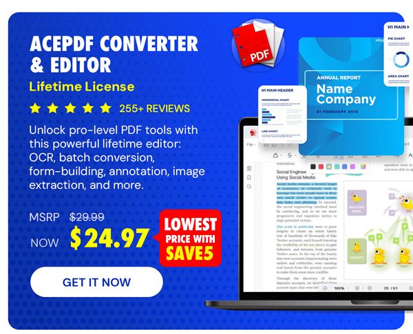 AcePDF Converter & Editor: Lifetime License