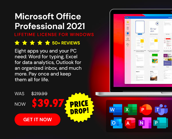 Microsoft Office Professional 2021 for Windows: Lifetime License (Non Binding)