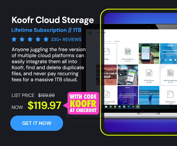 Koofr Cloud Storage: Lifetime Subscription (1TB)