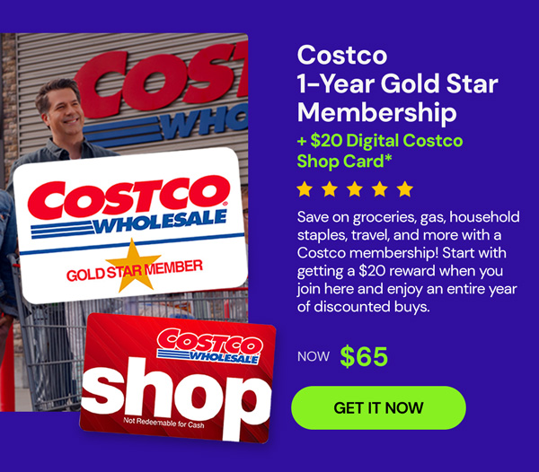 Costco 1-Year Gold Star Membership + $20 Digital Costco Shop Card