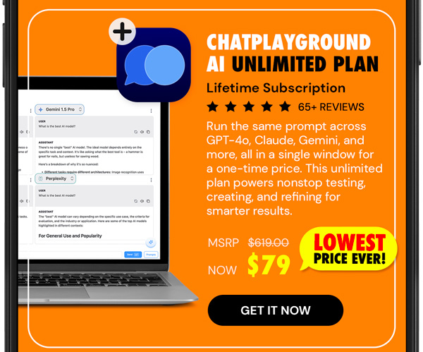 ChatPlayground AI: Lifetime Subscription (Unlimited Plan)