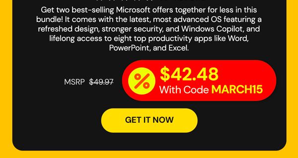 The All-in-One Microsoft Office Pro 2019 for Windows: Lifetime License + Windows 11 Pro Bundle