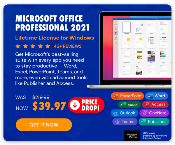 Microsoft Office Professional 2021 for Windows: Lifetime License